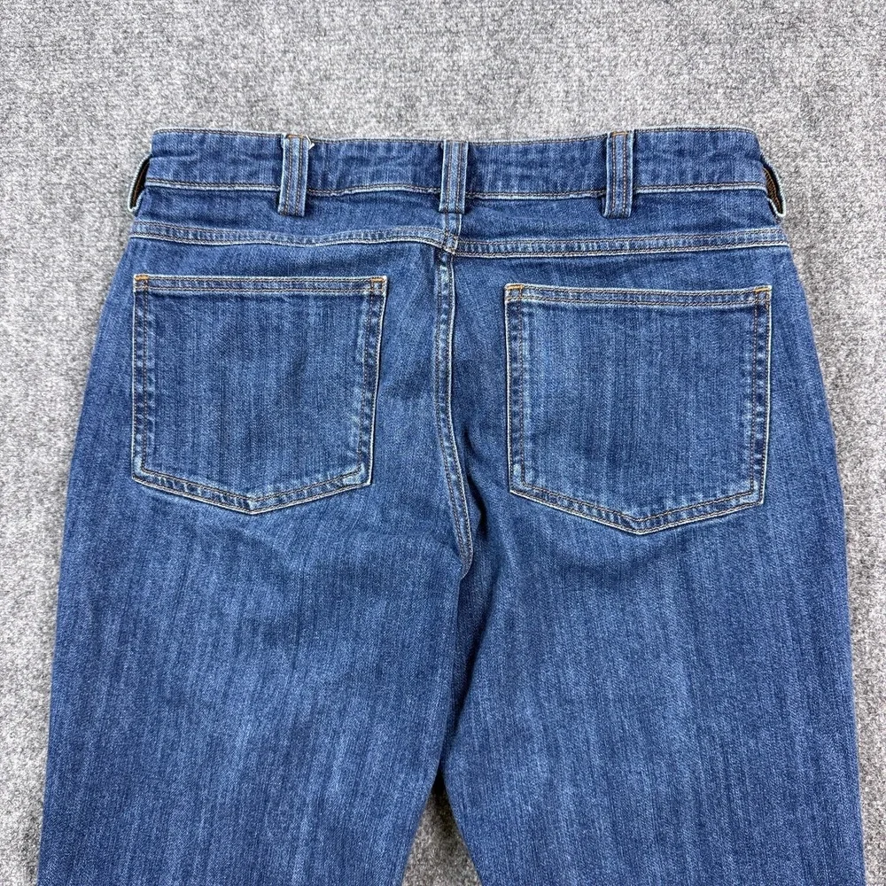 40 Grit Duluth Trading Mens Jeans 32x30 Relaxed Fit Straight Medium Wash Stretch